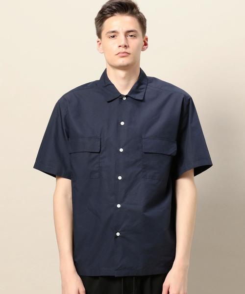 BEAUTY&YOUTH UNITED ARROWS（ビューティーアンドユースユナイテッドアローズ）の「BY コットンリヨセル ワイドフォルム シャツ ◆（シャツ/ブラウス・メンズ・モカ/ネイビー/ホワイト・LARGE/SMALL/MEDIUM/X-LARGE）」の5枚目の写真