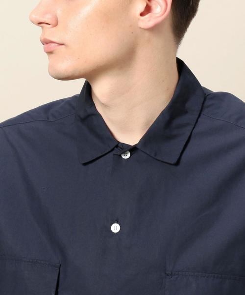 BEAUTY&YOUTH UNITED ARROWS（ビューティーアンドユースユナイテッドアローズ）の「BY コットンリヨセル ワイドフォルム シャツ ◆（シャツ/ブラウス・メンズ・モカ/ネイビー/ホワイト・LARGE/SMALL/MEDIUM/X-LARGE）」の8枚目の写真