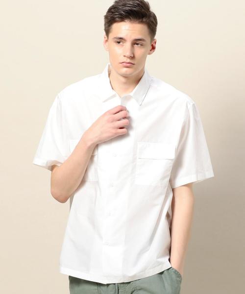 BEAUTY&YOUTH UNITED ARROWS（ビューティーアンドユースユナイテッドアローズ）の「BY コットンリヨセル ワイドフォルム シャツ ◆（シャツ/ブラウス・メンズ・モカ/ネイビー/ホワイト・LARGE/SMALL/MEDIUM/X-LARGE）」の10枚目の写真