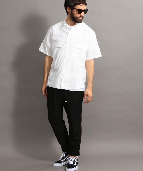 BEAUTY&YOUTH UNITED ARROWS（ビューティーアンドユースユナイテッドアローズ）の「BY コットンリヨセル ワイドフォルム シャツ ◆（シャツ/ブラウス・メンズ・モカ/ネイビー/ホワイト・LARGE/SMALL/MEDIUM/X-LARGE）」の22枚目の写真