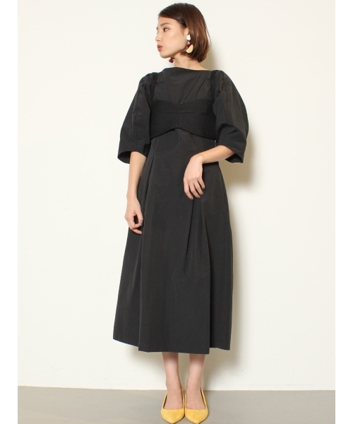 LAGUNAMOON（ラグナムーン）の「フォルムタフタワンピース（ワンピース・レディース・ブラック/ベージュ/カーキ・SMALL/MEDIUM）」の10枚目の写真