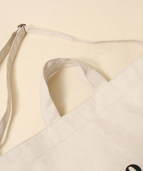 coen(コーエン)の「【2018SS新作 Largeサイズ】coen2WAYロゴトートバッグ(トートバッグ・レディース・オフホワイト/ブラック・FREE)」の10枚目の写真