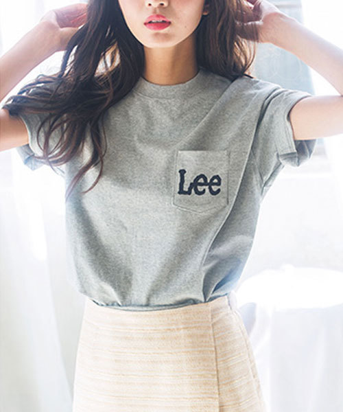 Lee（リー）の「＜Ｌｅｅ＞ポケットロゴＴシャツ（Tシャツ/カットソー・レディース・ホワイト/ネイビー/グレー・MEDIUM/SMALL）」の3枚目の写真
