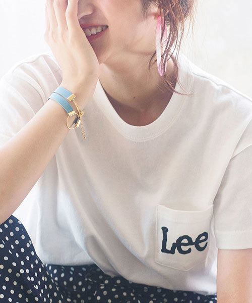 Lee（リー）の「＜Ｌｅｅ＞ポケットロゴＴシャツ（Tシャツ/カットソー・レディース・ホワイト/ネイビー/グレー・MEDIUM/SMALL）」の2枚目の写真
