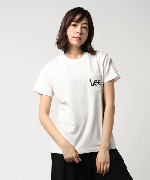 Lee（リー）の「＜Ｌｅｅ＞ポケットロゴＴシャツ（Tシャツ/カットソー・レディース・ホワイト/ネイビー/グレー・MEDIUM/SMALL）」の6枚目の写真