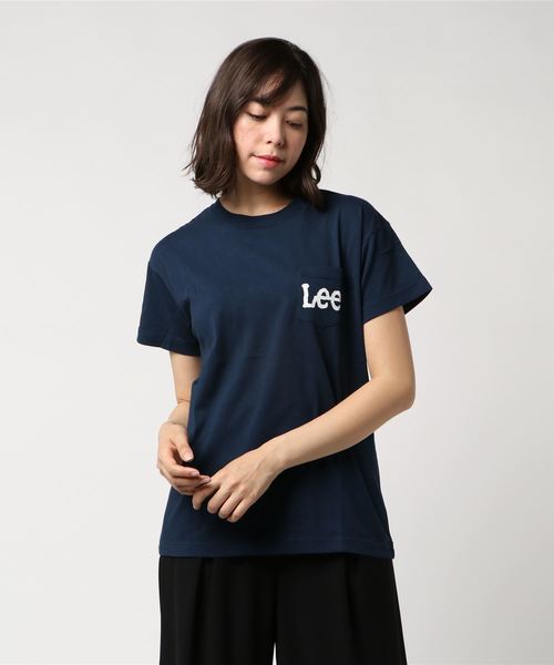 Lee（リー）の「＜Ｌｅｅ＞ポケットロゴＴシャツ（Tシャツ/カットソー・レディース・ホワイト/ネイビー/グレー・MEDIUM/SMALL）」の8枚目の写真