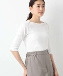 LEPSIM | キノウツキリブボートネックプルオーバー5S　789022(Tシャツ/カットソー)