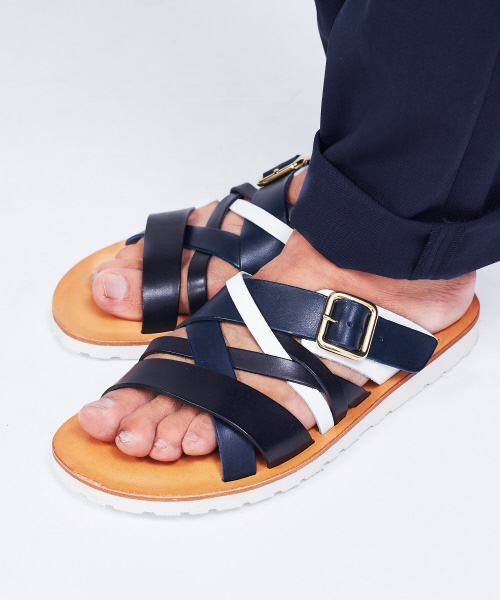 alfredoBANNISTER（アルフレッドバニスター）の「マルチクロスレザーサンダル（サンダル・メンズ・ブラック/ブラウン/ネイビー・39/40/41/42/43）」の19枚目の写真