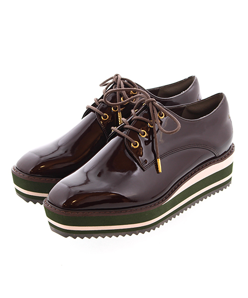 JELLY BEANS(ジェリービーンズ)の「【再入荷】厚底ラインソールマニッシュシューズ(204-2281)JELLY BEANS(ジェリービーンズ)(ドレスシューズ・レディース・ダークブラウン/ブラック・S/M/L)」の5枚目の写真