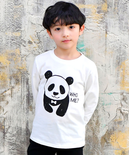 Bee des Bee（ビーデスビー）の「【コットン100％】長袖プリントTシャツ（Tシャツ/カットソー・キッズ・ブラック系その他/ブラック/ブラック系その他2/グレー系その他/カーキ/ホワイト系その他/グレー/ブラック系その他3/ホワイト/ホワイト系その他2/ブラック系その他4/モカ/ネイビー/ライトイエロー/ピンク/ダークグリーン/ミント/サックスブルー/ベージュ/グレイッシュベージュ/ブルー系その他/グレー系その他2/ラベンダー/ブラウン/ライトブラウン/ピンク系その他/グリーン系その他/アイボリー/ブラック系その他5/ホワイト系その他3/ライトブルー/ピンク系その他2/チャコールグレー/ピンク系1/ライトパープル/ブラック系その他6/ホワイト系その他4/チャコール/ブラック系その他7/ホワイト系その他5・150cm/100cm/120cm/140cm/110cm/130cm）」の4枚目の写真