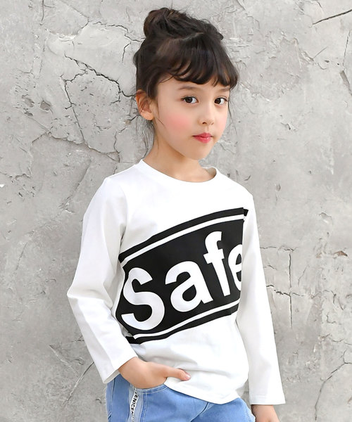 Bee des Bee（ビーデスビー）の「【コットン100％】長袖プリントTシャツ（Tシャツ/カットソー・キッズ・ブラック系その他/ブラック/ブラック系その他2/グレー系その他/カーキ/ホワイト系その他/グレー/ブラック系その他3/ホワイト/ホワイト系その他2/ブラック系その他4/モカ/ネイビー/ライトイエロー/ピンク/ダークグリーン/ミント/サックスブルー/ベージュ/グレイッシュベージュ/ブルー系その他/グレー系その他2/ラベンダー/ブラウン/ライトブラウン/ピンク系その他/グリーン系その他/アイボリー/ブラック系その他5/ホワイト系その他3/ライトブルー/ピンク系その他2/チャコールグレー/ピンク系1/ライトパープル/ブラック系その他6/ホワイト系その他4/チャコール/ブラック系その他7/ホワイト系その他5・150cm/100cm/120cm/140cm/110cm/130cm）」の5枚目の写真