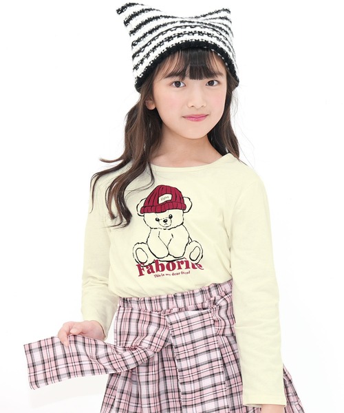 Bee des Bee（ビーデスビー）の「【コットン100％】長袖プリントTシャツ（Tシャツ/カットソー・キッズ・ブラック系その他/ブラック/ブラック系その他2/グレー系その他/カーキ/ホワイト系その他/グレー/ブラック系その他3/ホワイト/ホワイト系その他2/ブラック系その他4/モカ/ネイビー/ライトイエロー/ピンク/ダークグリーン/ミント/サックスブルー/ベージュ/グレイッシュベージュ/ブルー系その他/グレー系その他2/ラベンダー/ブラウン/ライトブラウン/ピンク系その他/グリーン系その他/アイボリー/ブラック系その他5/ホワイト系その他3/ライトブルー/ピンク系その他2/チャコールグレー/ピンク系1/ライトパープル/ブラック系その他6/ホワイト系その他4/チャコール/ブラック系その他7/ホワイト系その他5・150cm/100cm/120cm/140cm/110cm/130cm）」の7枚目の写真