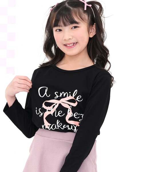 Bee des Bee（ビーデスビー）の「【コットン100％】長袖プリントTシャツ（Tシャツ/カットソー・キッズ・ブラック系その他/ブラック/ブラック系その他2/グレー系その他/カーキ/ホワイト系その他/グレー/ブラック系その他3/ホワイト/ホワイト系その他2/ブラック系その他4/モカ/ネイビー/ライトイエロー/ピンク/ダークグリーン/ミント/サックスブルー/ベージュ/グレイッシュベージュ/ブルー系その他/グレー系その他2/ラベンダー/ブラウン/ライトブラウン/ピンク系その他/グリーン系その他/アイボリー/ブラック系その他5/ホワイト系その他3/ライトブルー/ピンク系その他2/チャコールグレー/ピンク系1/ライトパープル/ブラック系その他6/ホワイト系その他4/チャコール/ブラック系その他7/ホワイト系その他5・150cm/100cm/120cm/140cm/110cm/130cm）」の15枚目の写真