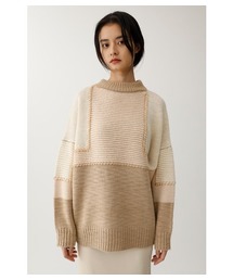 MOUSSY | PATCH WORK CHUNKY KNIT(ニット/セーター)