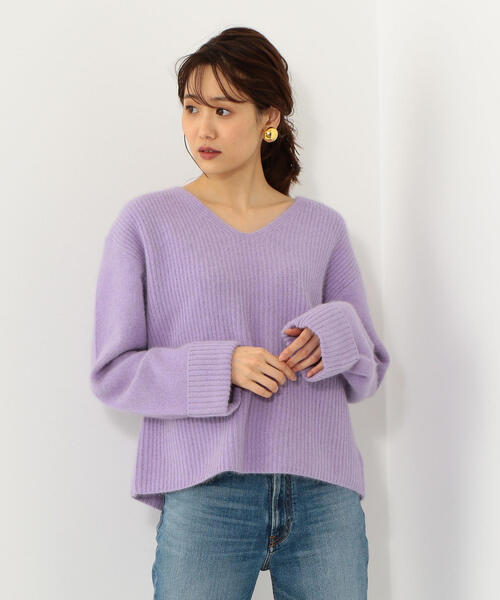 Jewel Changes（ジュエルチェンジズ）の「SMF FOX/W/NY バックDカン プルオーバー（ニット/セーター・レディース・グレー/ライム/ライトピンク/ライラック・FREE）」の8枚目の写真