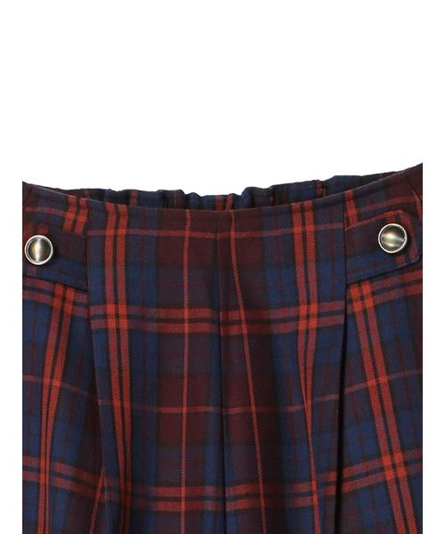 YECCA VECCA（イェッカヴェッカ）の「・チェック柄ボタンワイドパンツ（その他パンツ・レディース・ブラック/レッド・S/M）」の9枚目の写真