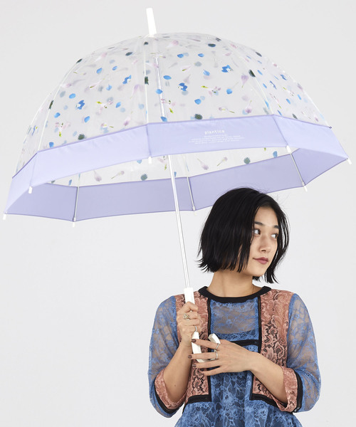 Wpc.(ダブルピーシー)の「雨傘 plantica×Wpc. フラワーアンブレラ プラスチック(長傘)」|パープル