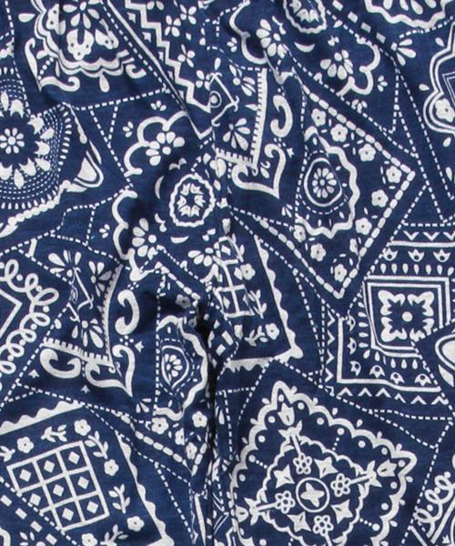 Healthknit(ヘルスニット)の「<WEB限定> Healthknit / バンダナ柄 レギンス(レギンス/スパッツ・メンズ・ネイビー/チャコールグレー/ミント・MEDIUM/LARGE)」の7枚目の写真