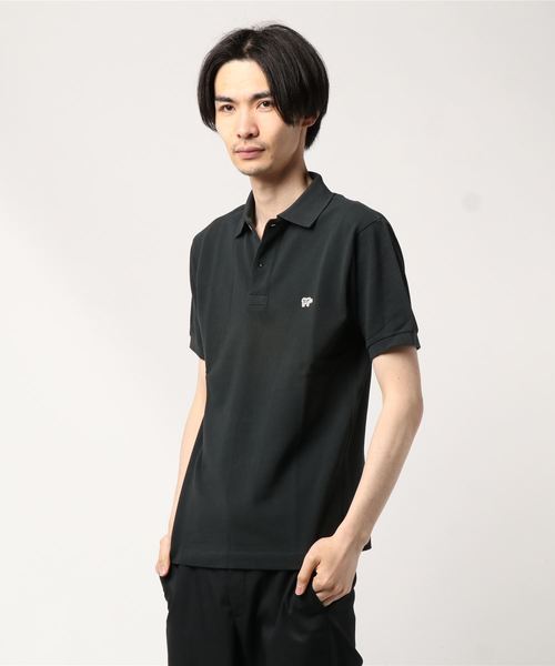 サイベーシック　SCYE BASICS ブラック ポロシャツ 38 SCYE BASICS [ サイ ベーシックス ] COTTON PIQUE POLO SHIRT