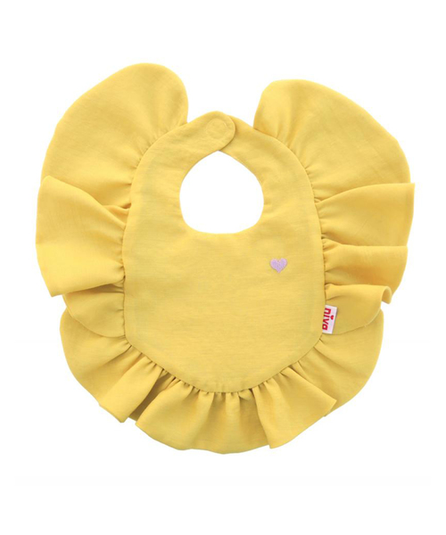 niva(ニヴァ)の「【niva/ニヴァ】Heart embroidered frill bib(スタイ/よだれかけ・キッズ・パープル/ピンク/マスタード・FREE)」の10枚目の写真