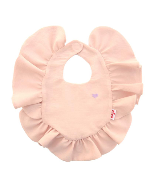 niva(ニヴァ)の「【niva/ニヴァ】Heart embroidered frill bib(スタイ/よだれかけ・キッズ・パープル/ピンク/マスタード・FREE)」の9枚目の写真