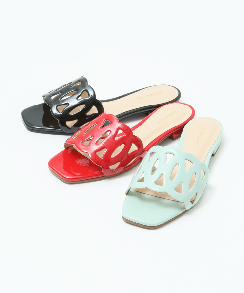 Stephanie（ステファニエ）の「★Stephanie カットワークミュール（サンダル・レディース・レッド/グリーン/ブラック・36/37/39/38/35）」の10枚目の写真