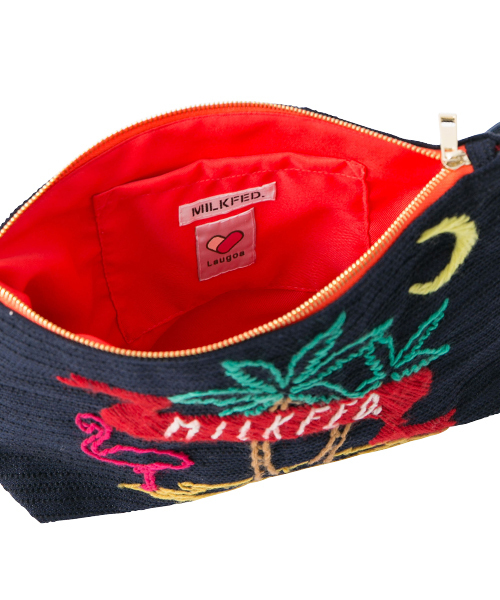 MILKFED.（ミルクフェド）の「MFD.×Laugoa "TROPICAL CLUTCH"　（クラッチバッグ/ヤシの木/トロピカル）（クラッチバッグ・レディース・ホワイト/ネイビー・ONESIZE）」の11枚目の写真