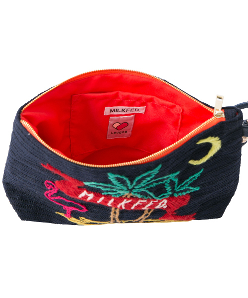 MILKFED.（ミルクフェド）の「MFD.×Laugoa "TROPICAL CLUTCH"　（クラッチバッグ/ヤシの木/トロピカル）（クラッチバッグ・レディース・ホワイト/ネイビー・ONESIZE）」の7枚目の写真