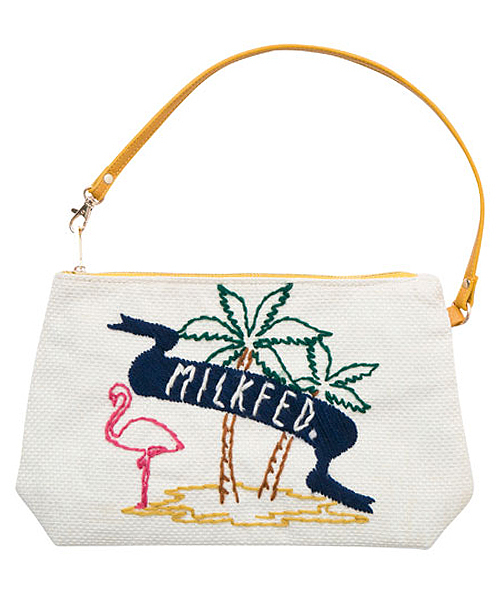 MILKFED.（ミルクフェド）の「MFD.×Laugoa "TROPICAL CLUTCH"　（クラッチバッグ/ヤシの木/トロピカル）（クラッチバッグ・レディース・ホワイト/ネイビー・ONESIZE）」の9枚目の写真