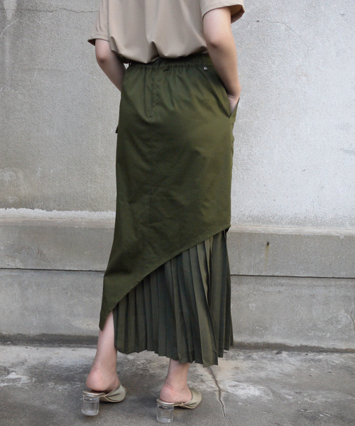 &g'aime（アンジェム）の「【&g'aime】チノプリーツロングタイトスカート（スカート・レディース・カーキ/サンドベージュ・FREE）」の9枚目の写真