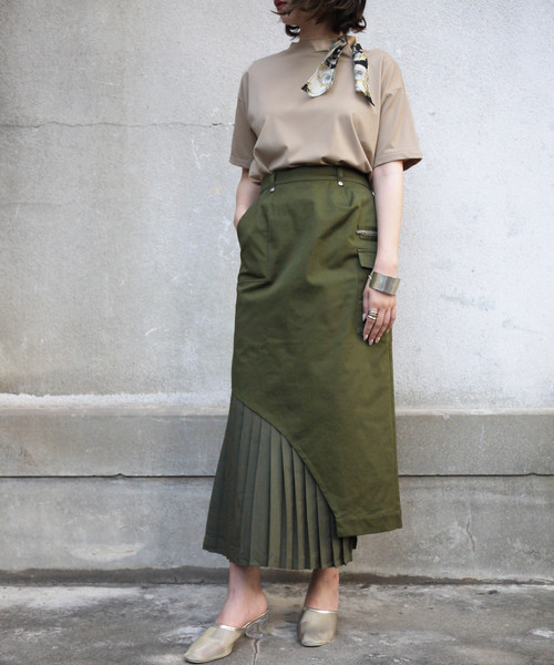 &g'aime（アンジェム）の「【&g'aime】チノプリーツロングタイトスカート（スカート・レディース・カーキ/サンドベージュ・FREE）」の21枚目の写真