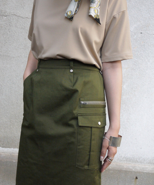 &g'aime（アンジェム）の「【&g'aime】チノプリーツロングタイトスカート（スカート・レディース・カーキ/サンドベージュ・FREE）」の20枚目の写真