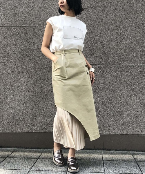 &g'aime（アンジェム）の「【&g'aime】チノプリーツロングタイトスカート（スカート・レディース・カーキ/サンドベージュ・FREE）」の22枚目の写真