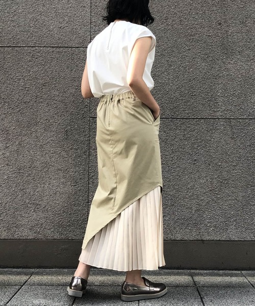 &g'aime（アンジェム）の「【&g'aime】チノプリーツロングタイトスカート（スカート・レディース・カーキ/サンドベージュ・FREE）」の18枚目の写真