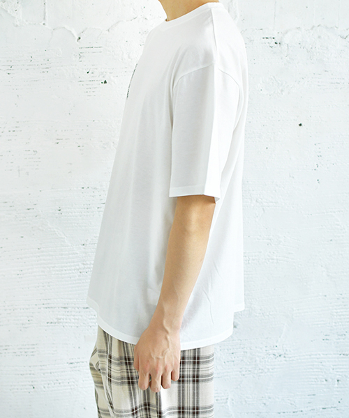 PairPair（ペアペア）の「男の子刺繍ビッグシルエットＴ（Tシャツ/カットソー・メンズ・ブラック/オフホワイト/ホワイト系その他/ホワイト・FREE）」の9枚目の写真