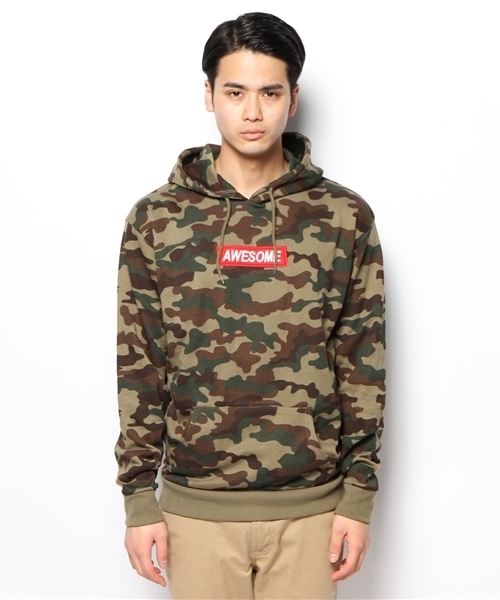 WEGO（ウィゴー）の「WEGO/カモフラワッペンBOXパーカー（パーカー・メンズ・カーキ・MEDIUM/LARGE）」の3枚目の写真