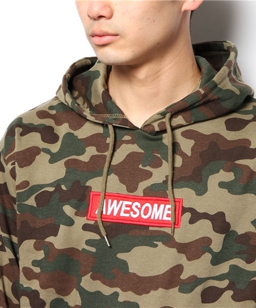 WEGO（ウィゴー）の「WEGO/カモフラワッペンBOXパーカー（パーカー・メンズ・カーキ・MEDIUM/LARGE）」の6枚目の写真