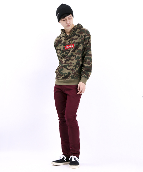 WEGO（ウィゴー）の「WEGO/カモフラワッペンBOXパーカー（パーカー・メンズ・カーキ・MEDIUM/LARGE）」の10枚目の写真