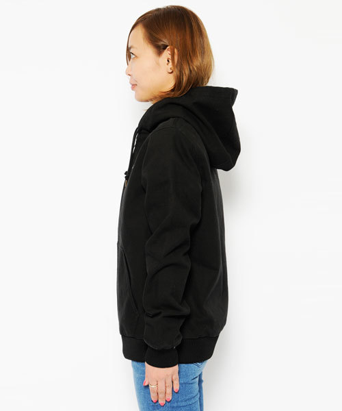 X-girl（エックスガール）の「CAMO LINING JACKET（デニムジャケット・レディース・インディゴブルー/ブラック/ベージュ・1/2）」の7枚目の写真