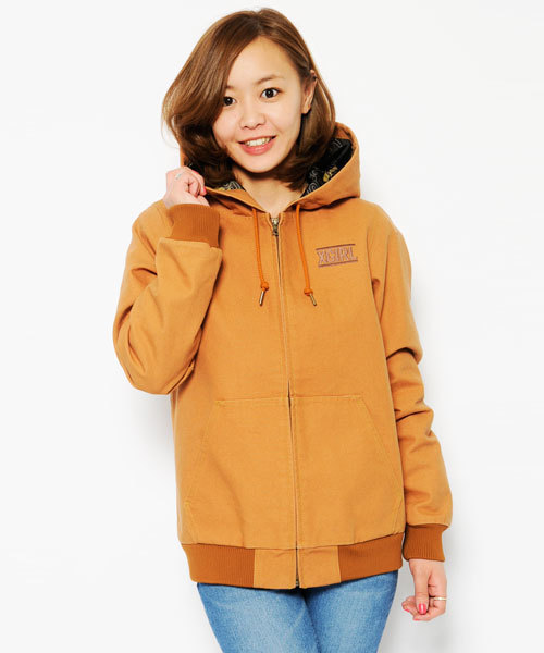 X-girl（エックスガール）の「CAMO LINING JACKET（デニムジャケット・レディース・インディゴブルー/ブラック/ベージュ・1/2）」の13枚目の写真