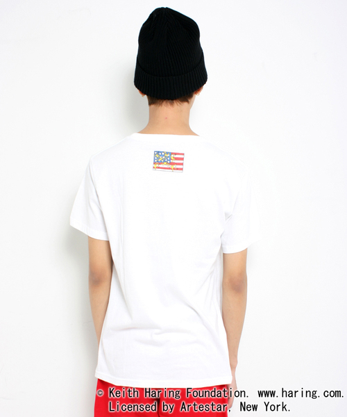 WEGO（ウィゴー）の「WEGO/Keith Haring (キースヘリング) プリントTシャツ（Tシャツ/カットソー・メンズ・ホワイト/ブラック・MEDIUM/LARGE）」の11枚目の写真