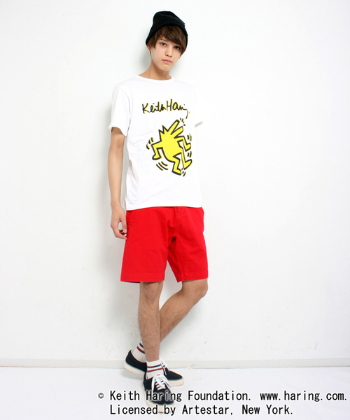 WEGO（ウィゴー）の「WEGO/Keith Haring (キースヘリング) プリントTシャツ（Tシャツ/カットソー・メンズ・ホワイト/ブラック・MEDIUM/LARGE）」の7枚目の写真