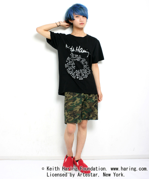 WEGO（ウィゴー）の「WEGO/Keith Haring (キースヘリング) プリントTシャツ（Tシャツ/カットソー・メンズ・ホワイト/ブラック・MEDIUM/LARGE）」の8枚目の写真