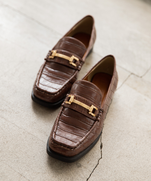 LOWRYS FARM(ローリーズファーム)の「スクエアローファー 848414(ドレスシューズ・レディース・ブラック/ダークブラウン/ブラウン・MEDIUM/LARGE)」の3枚目の写真