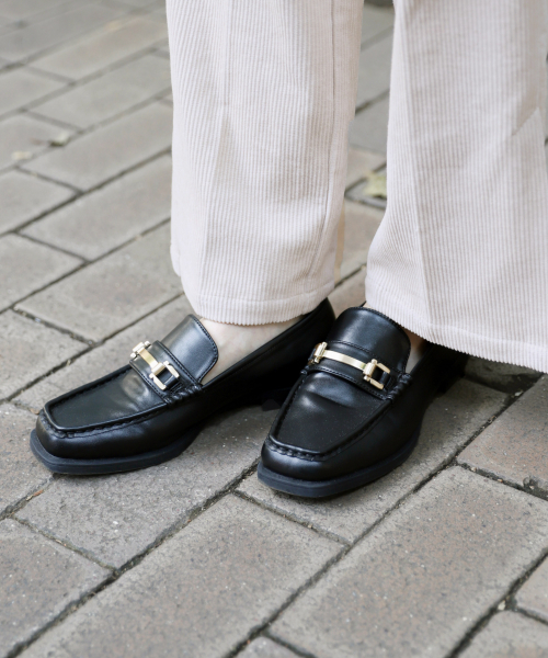 LOWRYS FARM(ローリーズファーム)の「スクエアローファー 848414(ドレスシューズ・レディース・ブラック/ダークブラウン/ブラウン・MEDIUM/LARGE)」の2枚目の写真