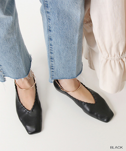 RANDA（ランダ）の「CAMILLE BIS RANDA/ソフト2WAYシューズ（バレエシューズ・レディース・ブラック/グレイッシュベージュ/イエロー・LL/S/M/L）」の2枚目の写真