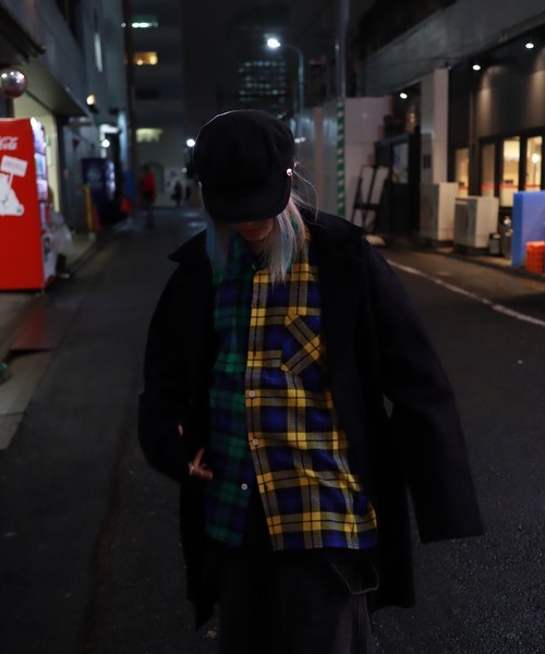 rovtski（ロフトスキー）の「【ビッグシルエット】クレイジーチェックビッグシャツ（シャツ/ブラウス・メンズ・グリーン系その他/イエロー系その他/レッド系その他・FREE）」の4枚目の写真