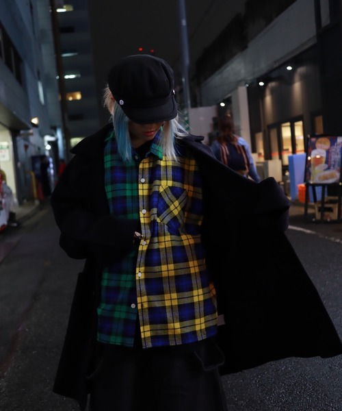 rovtski（ロフトスキー）の「【ビッグシルエット】クレイジーチェックビッグシャツ（シャツ/ブラウス・メンズ・グリーン系その他/イエロー系その他/レッド系その他・FREE）」の16枚目の写真