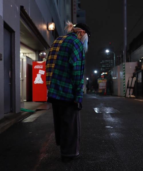 rovtski（ロフトスキー）の「【ビッグシルエット】クレイジーチェックビッグシャツ（シャツ/ブラウス・メンズ・グリーン系その他/イエロー系その他/レッド系その他・FREE）」の18枚目の写真