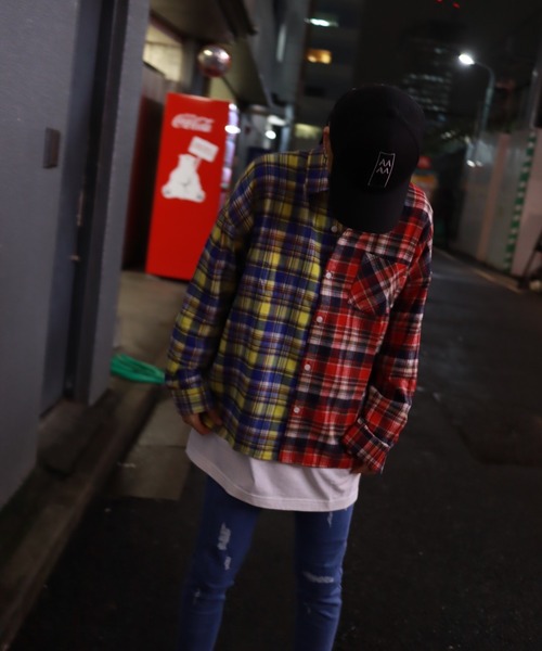 rovtski（ロフトスキー）の「【ビッグシルエット】クレイジーチェックビッグシャツ（シャツ/ブラウス・メンズ・グリーン系その他/イエロー系その他/レッド系その他・FREE）」の22枚目の写真